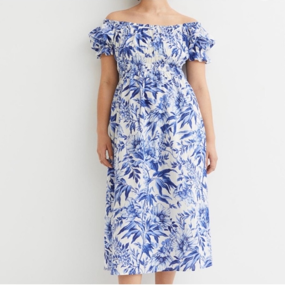 NWT H&M Floral Off the Shoulder Maxi Dress